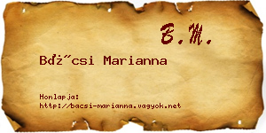 Bácsi Marianna névjegykártya
