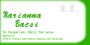 marianna bacsi business card