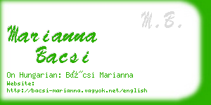 marianna bacsi business card